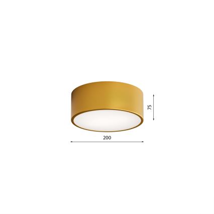 Iluminação de teto CLEO 1xE27/24W/230V diâmetro 20 cm dourado