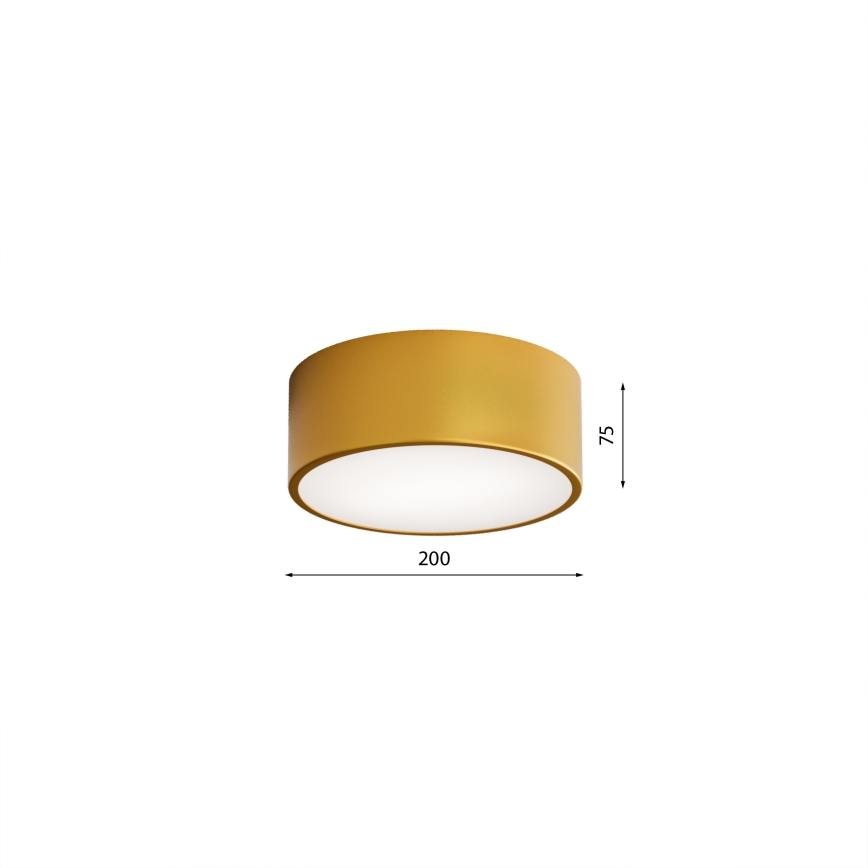 Iluminação de teto CLEO 1xE27/24W/230V diâmetro 20 cm dourado