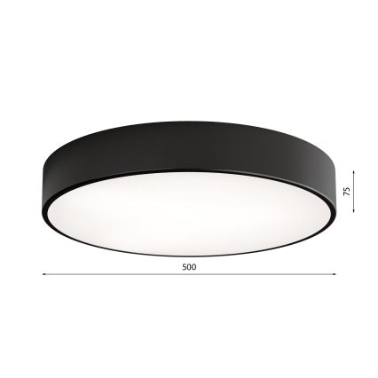 Iluminação de teto CLEO 4xE27/24W/230V d. 50 cm preta