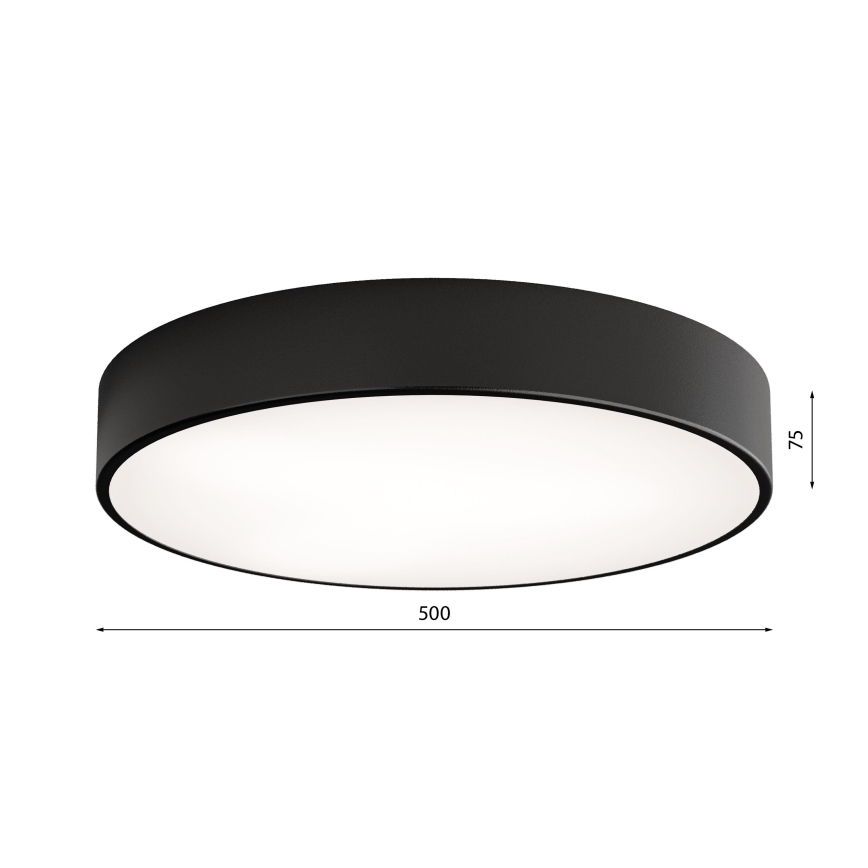 Iluminação de teto CLEO 4xE27/24W/230V d. 50 cm preta