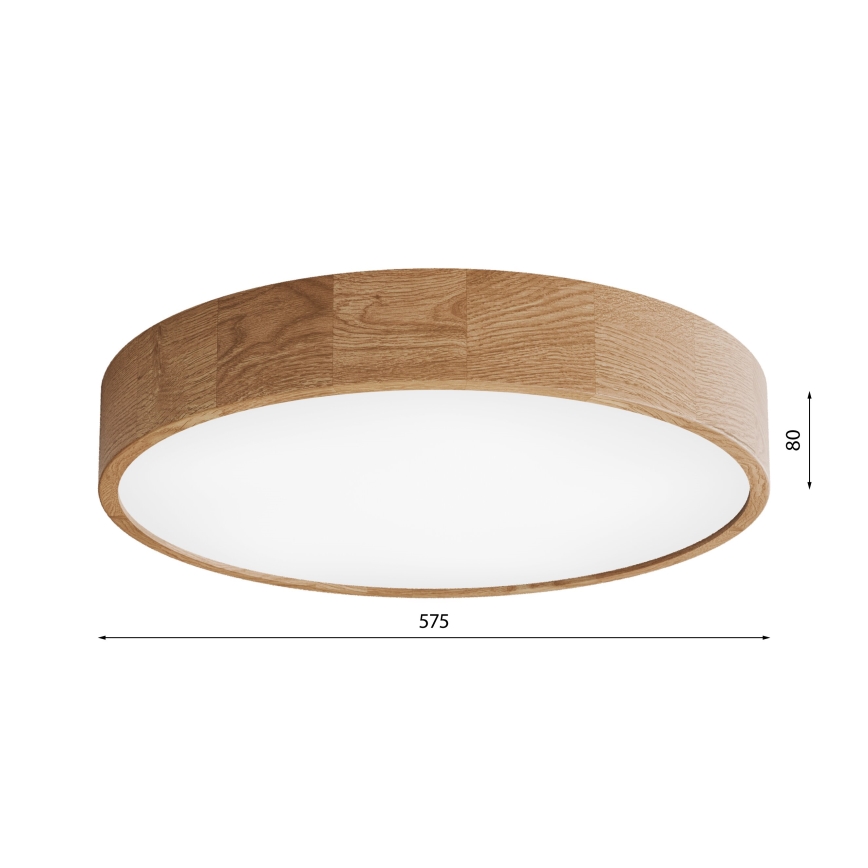 Iluminação de teto CLEO 5xE27/24W/230V diâmetro 57,5 cm carvalho