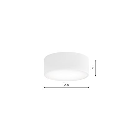Iluminação de teto com sensor CLEO 1xE27/40W/230V d. 20 cm branco