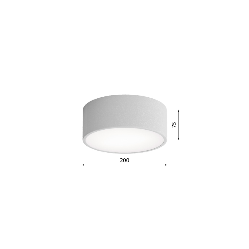 Iluminação de teto com sensor CLEO 1xE27/40W/230V d. 20 cm cinzento