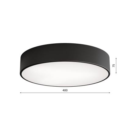 Iluminação de teto com sensor CLEO 3xE27/24W/230V d. 40 cm preta