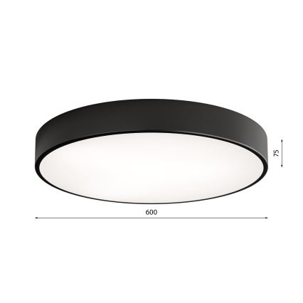 Iluminação de teto com sensor CLEO 5xE27/24W/230V d. 60 cm preta