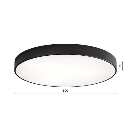 Iluminação de teto com sensor CLEO 6xE27/24W/230V d. 80 cm preta
