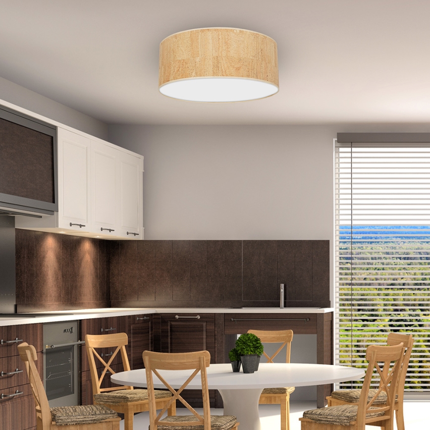 Iluminação de teto CORK 3xE27/60W/230V