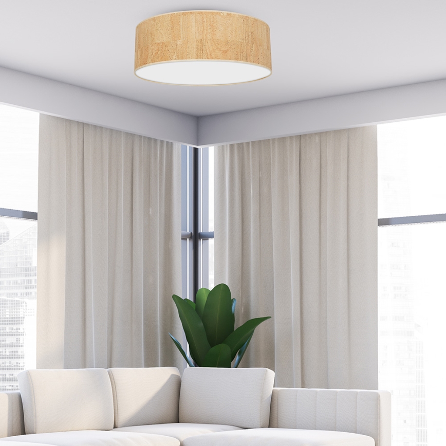 Iluminação de teto CORK 3xE27/60W/230V