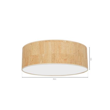 Iluminação de teto CORK 3xE27/60W/230V