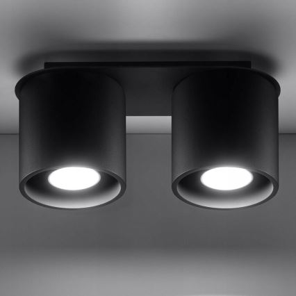 Iluminação de teto CREEP 2xGU10/25W/230V preto