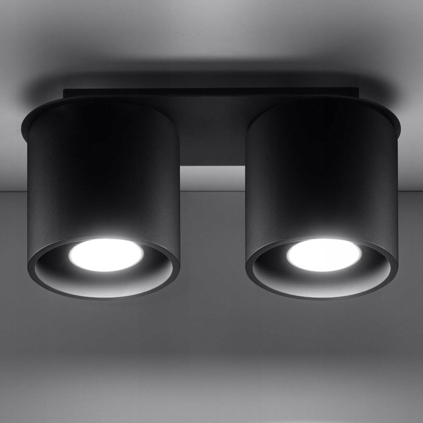 Iluminação de teto CREEP 2xGU10/25W/230V preto