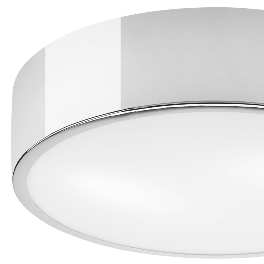 Iluminação de teto DANTE 2xE27/60W/230V diâmetro 36 cm cromado brilhante