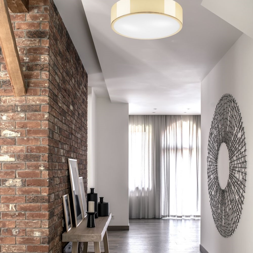 Iluminação de teto DANTE 2xE27/60W/230V diâmetro 36 cm dourado