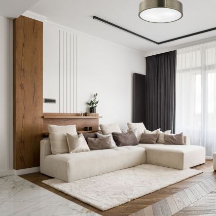 Iluminação de teto DANTE 2xE27/60W/230V diâmetro 36 cm pátina