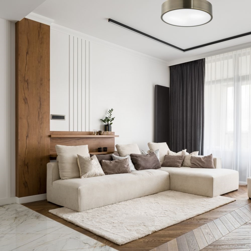 Iluminação de teto DANTE 2xE27/60W/230V diâmetro 36 cm pátina