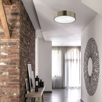 Iluminação de teto DANTE 2xE27/60W/230V diâmetro 36 cm pátina