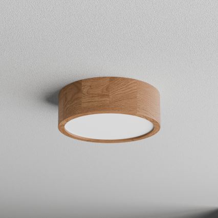 Iluminação de teto de casa de banho CLEO 2xE27/24W/230V IP54 diâmetro 27,5 cm carvalho