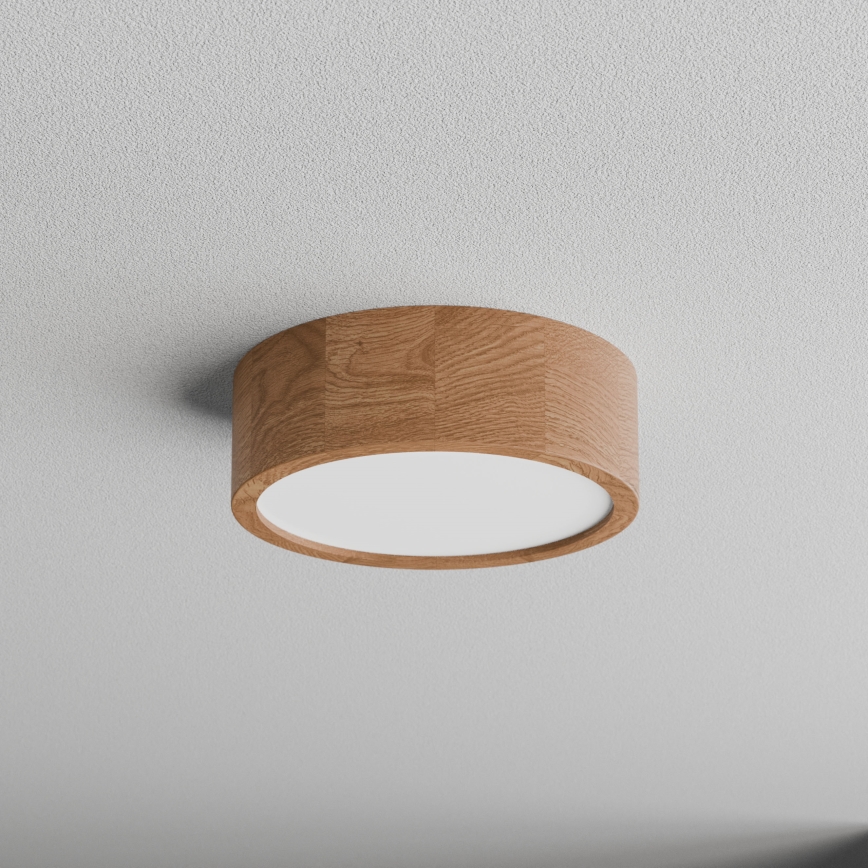 Iluminação de teto de casa de banho CLEO 2xE27/24W/230V IP54 diâmetro 27,5 cm carvalho