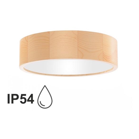 Iluminação de teto de casa de banho CLEO 2xE27/24W/230V IP54 diâmetro 27,5 cm pinho