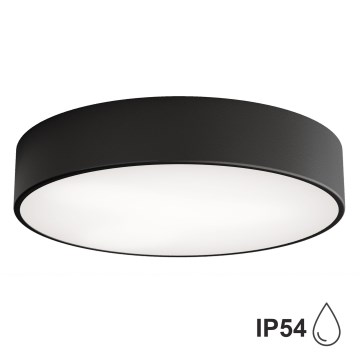 Iluminação de teto de casa de banho CLEO 3xE27/24W/230V d. 40 cm preta IP54