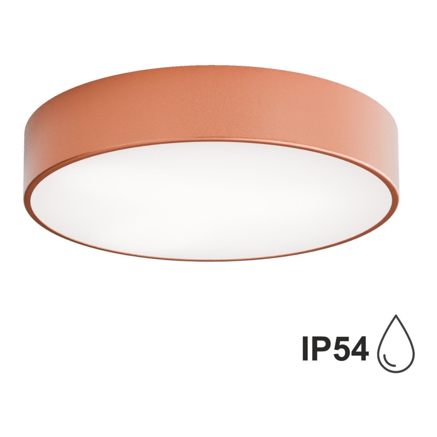 Iluminação de teto de casa de banho CLEO 3xE27/24W/230V diâmetro 40 cm cobre IP54