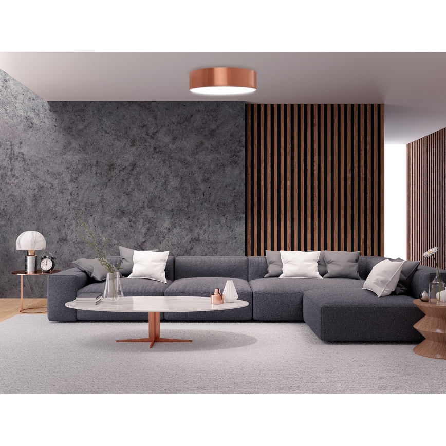 Iluminação de teto de casa de banho CLEO 3xE27/24W/230V diâmetro 40 cm cobre IP54
