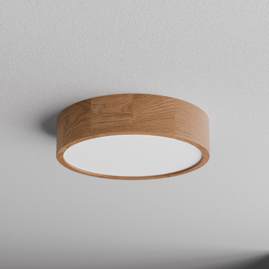 Iluminação de teto de casa de banho CLEO 3xE27/24W/230V IP54 diâmetro 37,5 cm carvalho