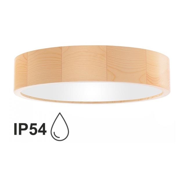 Iluminação de teto de casa de banho CLEO 3xE27/24W/230V IP54 diâmetro 37,5 cm pinho