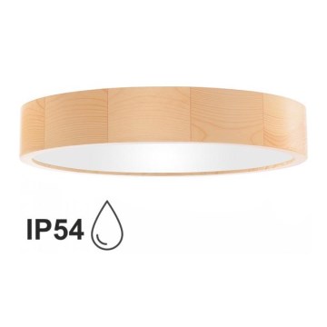 Iluminação de teto de casa de banho CLEO 4xE27/24W/230V IP54 diâmetro 47,5 cm pinho