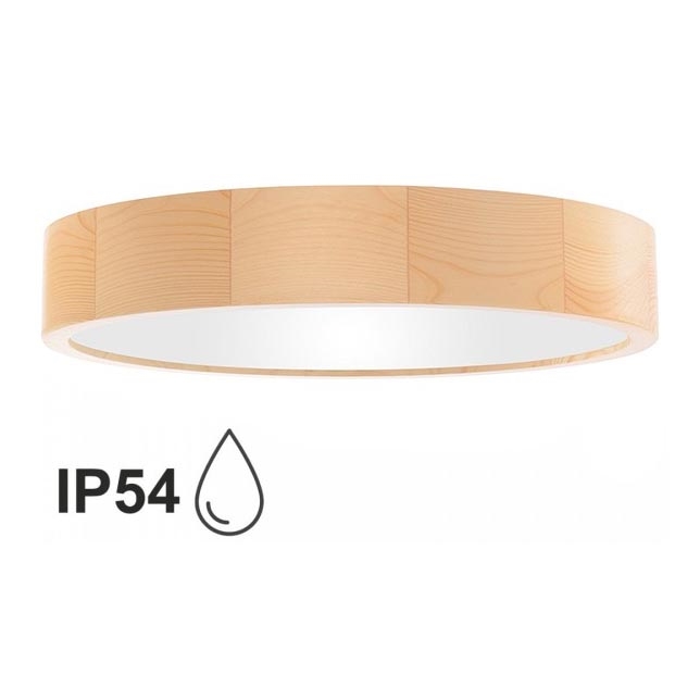 Iluminação de teto de casa de banho CLEO 4xE27/24W/230V IP54 diâmetro 47,5 cm pinho