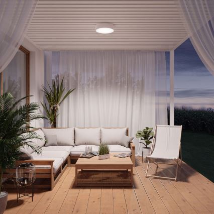 Iluminação de teto de casa de banho com sensor CLEO 3xE27/24W/230V d. 40 cm branco IP54