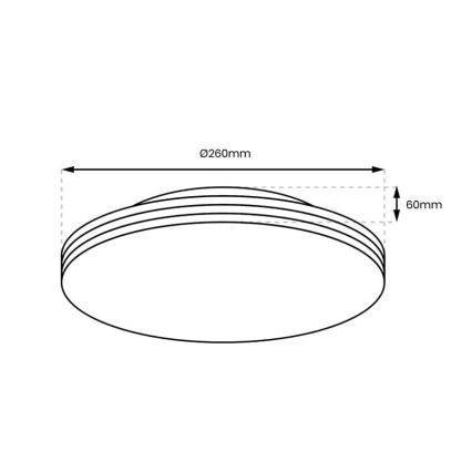 Iluminação de teto de casa de banho LED BEVER LED/10W/230V 4000K diâmetro 26 cm IP44