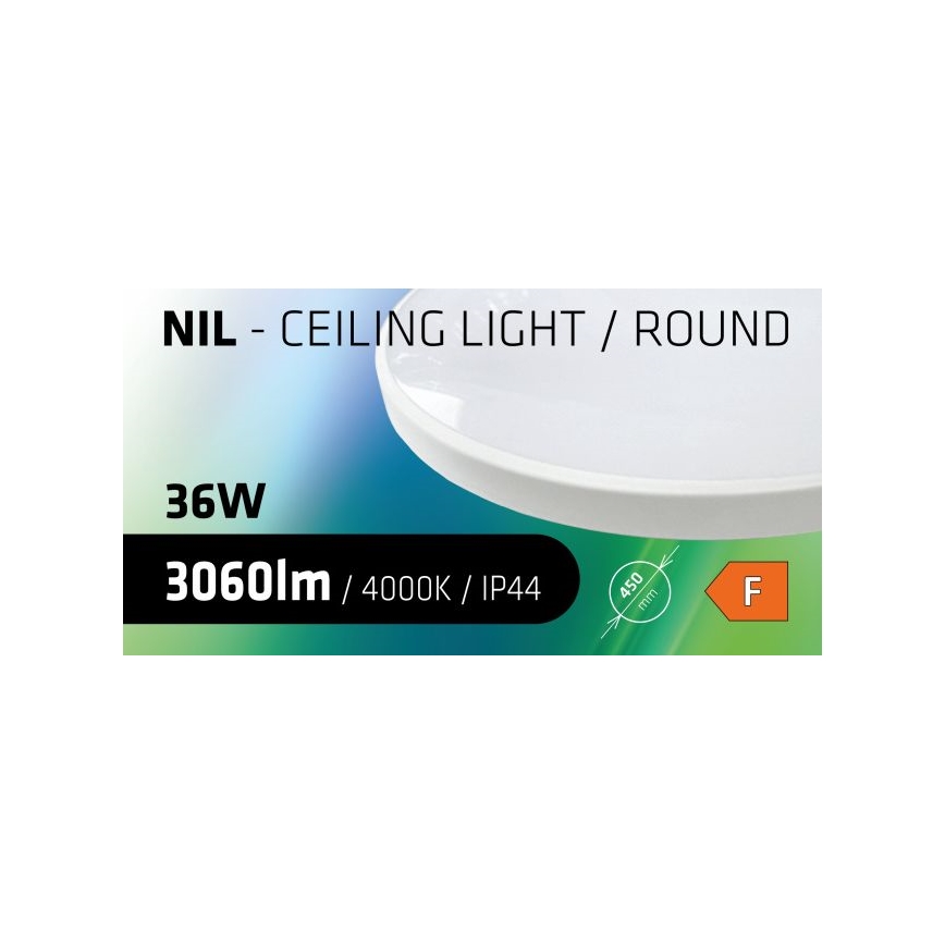 Iluminação de teto de casa de banho LED CIRCLE LED/36W/230V 4000K diâmetro 45 cm IP44 branco
