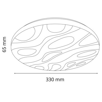 Iluminação de teto de casa de banho LED CLOUD LED/18W/230V diâmetro 33 cm IP44