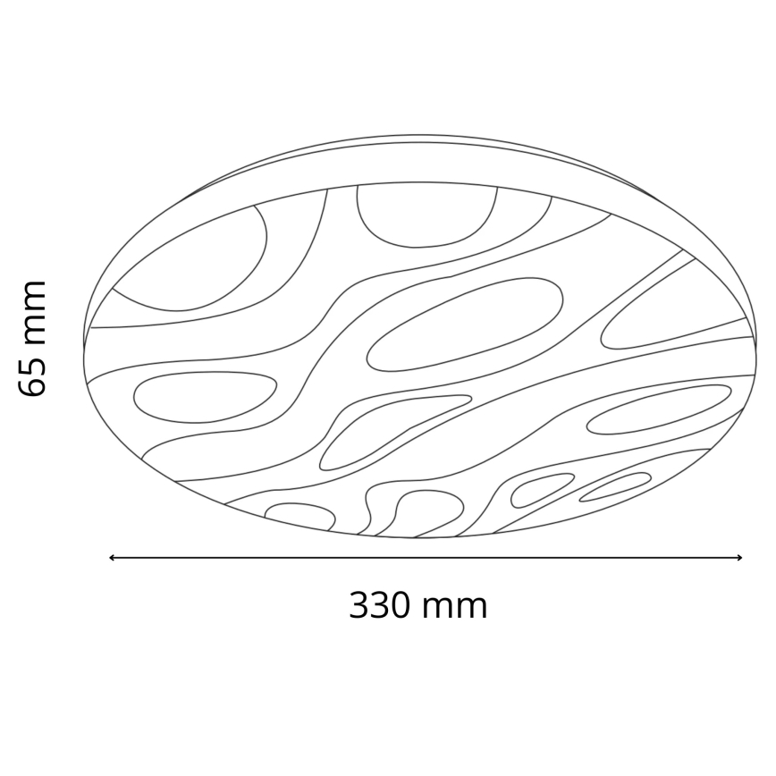 Iluminação de teto de casa de banho LED CLOUD LED/18W/230V diâmetro 33 cm IP44