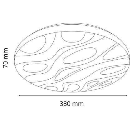 Iluminação de teto de casa de banho LED CLOUD LED/24W/230V diâmetro 38 cm IP44
