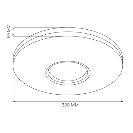 Iluminação de teto de casa de banho LED DETROIT LED/18W/230V diâmetro 33 cm IP44