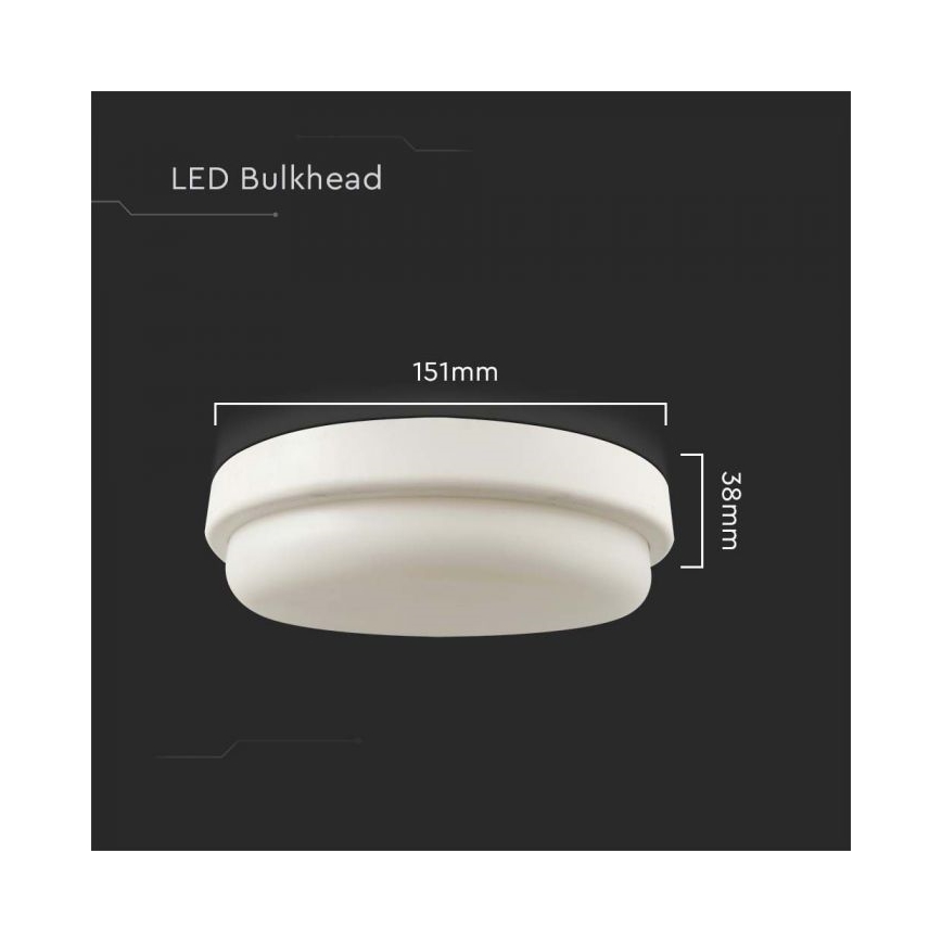 Iluminação de teto de casa de banho LED LED/12W/230V 3000K IP54