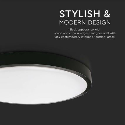Iluminação de teto de casa de banho LED LED/18W/230V 4000K IP44 preto