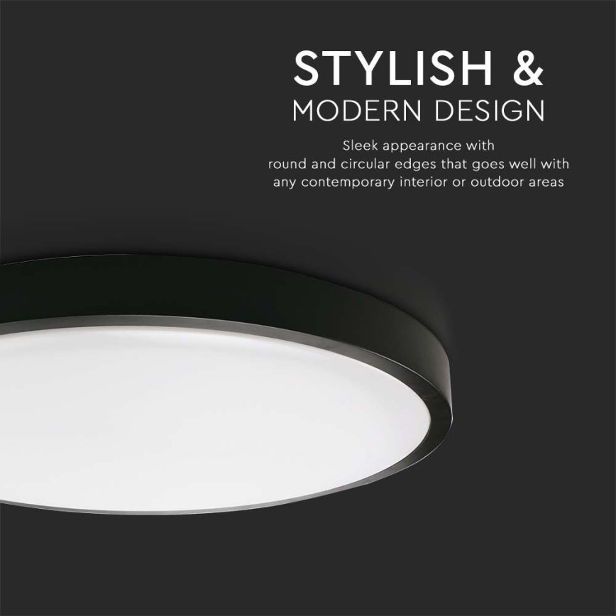 Iluminação de teto de casa de banho LED LED/18W/230V 4000K IP44 preto