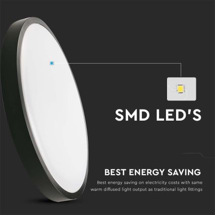 Iluminação de teto de casa de banho LED LED/18W/230V 4000K IP44 preto
