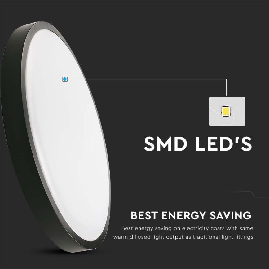 Iluminação de teto de casa de banho LED LED/18W/230V 4000K IP44 preto
