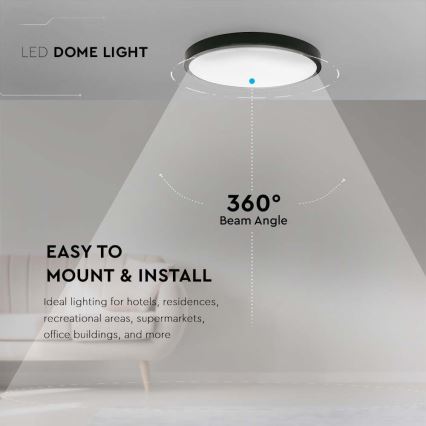 Iluminação de teto de casa de banho LED LED/18W/230V 4000K IP44 preto
