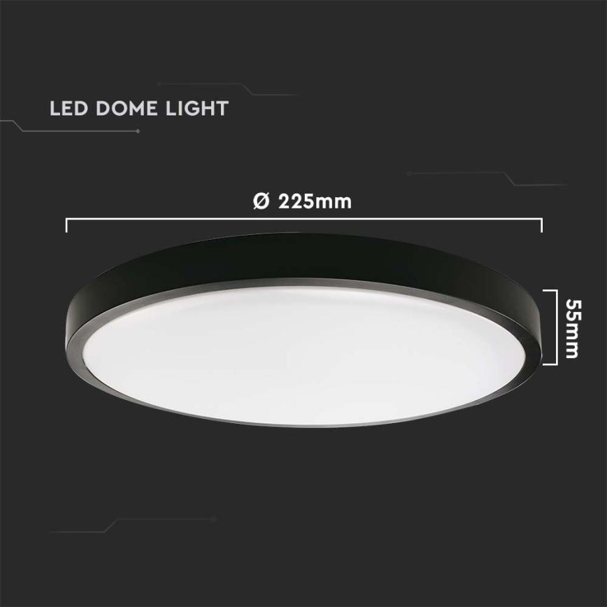 Iluminação de teto de casa de banho LED LED/18W/230V 4000K IP44 preto