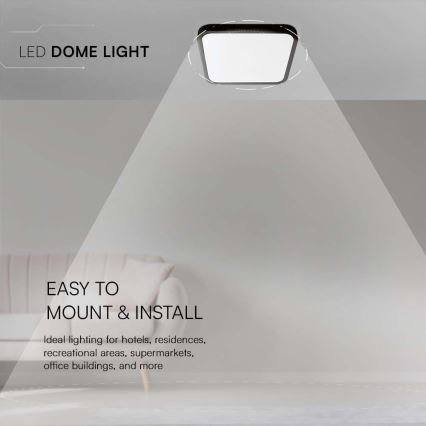 Iluminação de teto de casa de banho LED LED/18W/230V 4000K IP44 preto