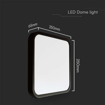 Iluminação de teto de casa de banho LED LED/18W/230V 4000K IP44 preto