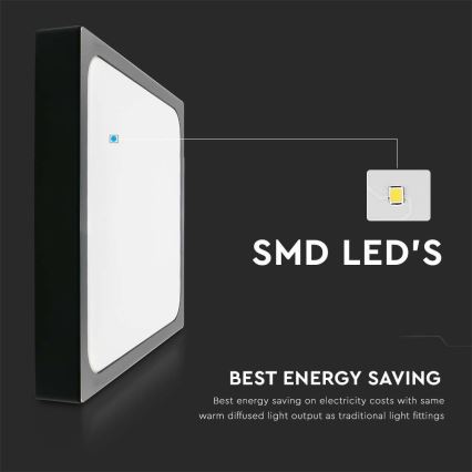 Iluminação de teto de casa de banho LED LED/18W/230V 6500K IP44 preto