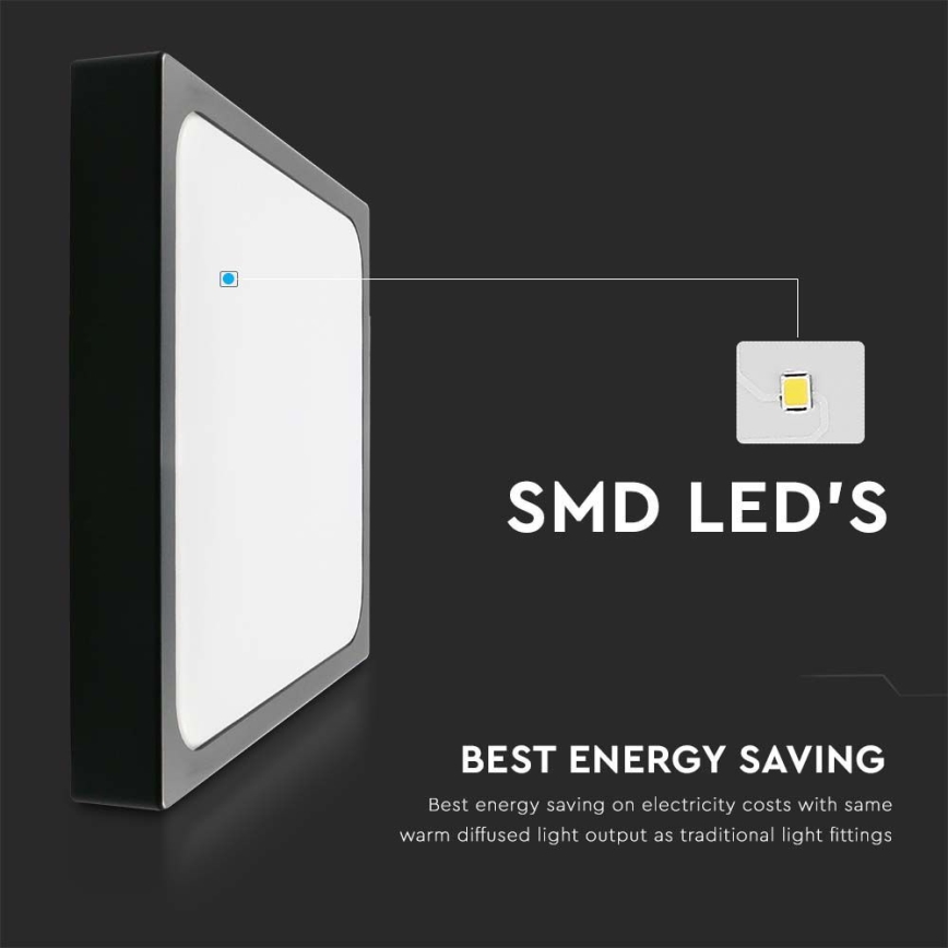 Iluminação de teto de casa de banho LED LED/18W/230V 6500K IP44 preto
