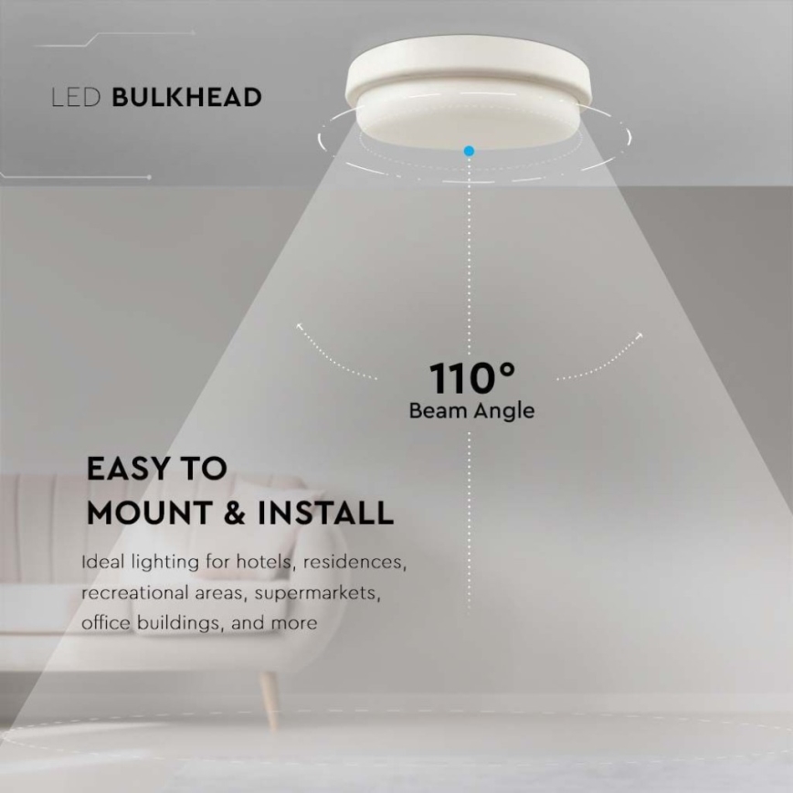 Iluminação de teto de casa de banho LED LED/18W/230V 6500K IP54