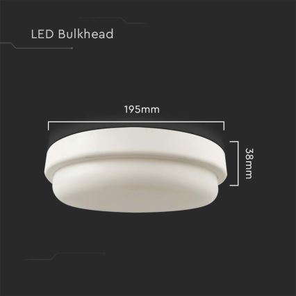 Iluminação de teto de casa de banho LED LED/18W/230V 6500K IP54